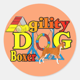 Boxer Agility Ronde Sticker