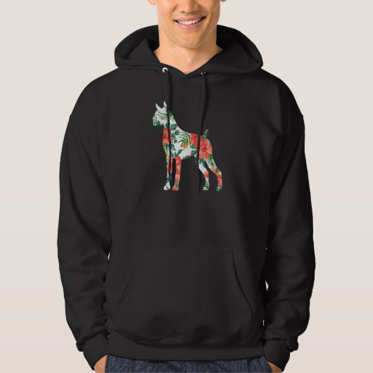 Boxer Aloha Hawaiaanse Hond Hoodie (Voorkant)