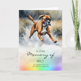 Boxer aquarel hond verlies sympathie kaart