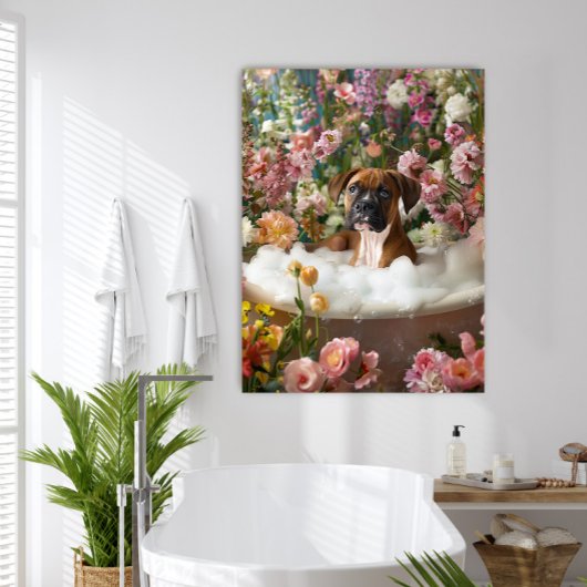 Boxer Art | Boxer Art Badkamer Canvas Print