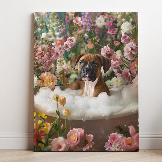 Boxer Art | Boxer Art Badkamer Canvas Print
