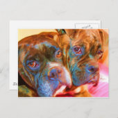 Boxer Art briefkaart (Voorkant / Achterkant)