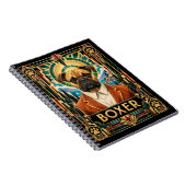 Boxer, Art Deco-hond Notitieboek (Rechterzijde)
