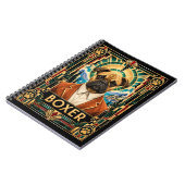 Boxer, Art Deco-hond Notitieboek (Linkerzijde)