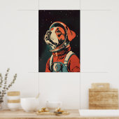 Boxer Astronaut Poster, Boxer Retro Print, Boxer Poster (Keuken)