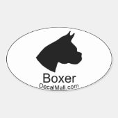 Boxer Auto Venster Decal Sticker (Voorkant)