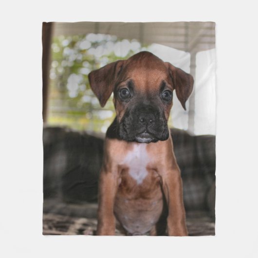 Boxer Baby Fleece Deken (Voorkant)