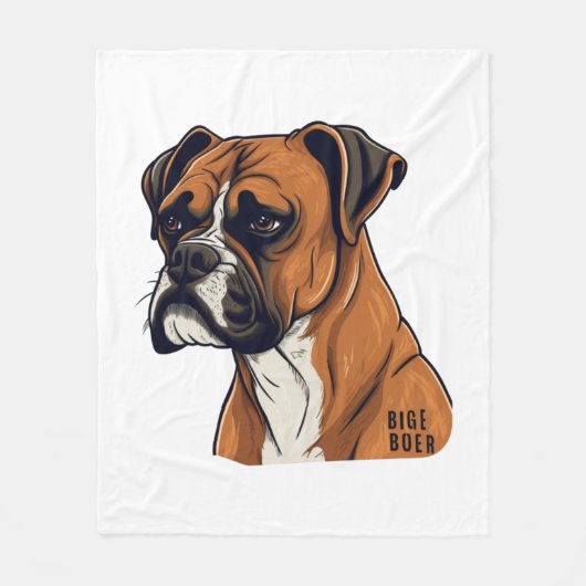 Boxer Bark Design Punchy Graphic designs Fleece Deken (Voorkant)