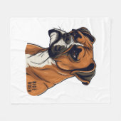 Boxer Bark Design Punchy Graphic designs Fleece Deken (Voorkant (Horizontaal))