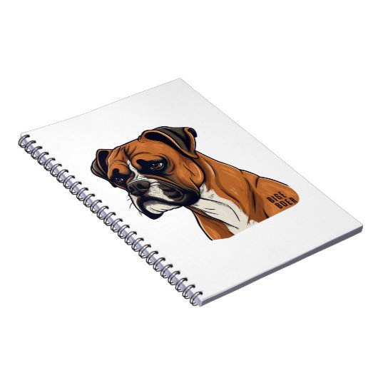 Boxer Bark Design Punchy Graphic designs Notitieboek (Rechterzijde)