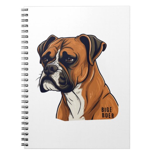 Boxer Bark Design Punchy Graphic designs Notitieboek (Voorkant)