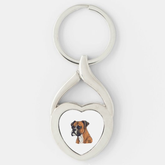 Boxer Bark Design Punchy Graphic designs Sleutelhanger (Voorkant)