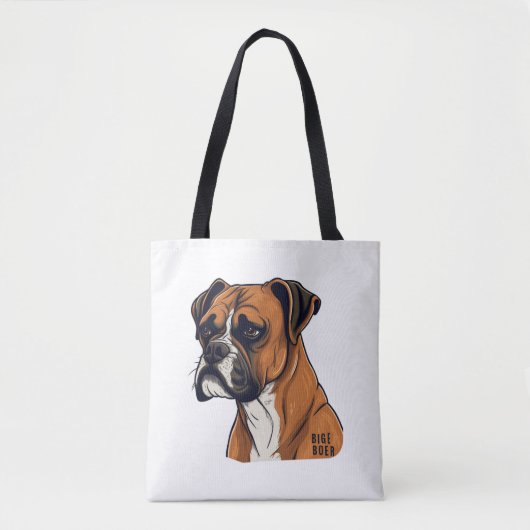 Boxer Bark Design Punchy Graphic designs Tote Bag (Voorkant)