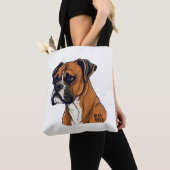 Boxer Bark Design Punchy Graphic designs Tote Bag (Dichtbij)