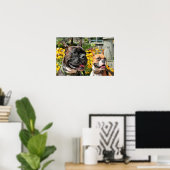 Boxer Baxter Bella 8 Poster (Thuiskantoor)