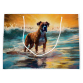 Boxer Beach Surfschilderij Groot Cadeauzakje (Voorkant)