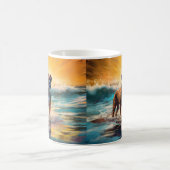 Boxer Beach Surfschildering Koffiemok (Center)