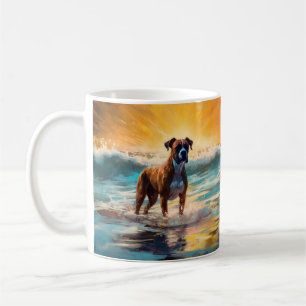 Boxer Beach Surfschildering Koffiemok