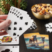 Boxer Beach Surfschildering Pokerkaarten (Insitu)