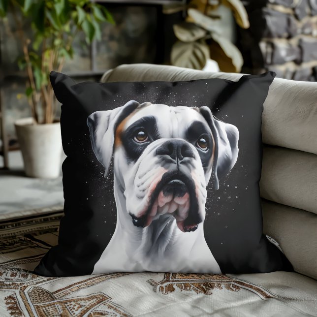 Boxer Beauty: Tijdloze Hond Charm Kussen (Creator heeft geüpload)