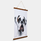 Boxer Beauty: tijdloze hondencharme Hangend Wandkleed (Gebogen)