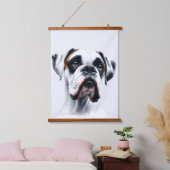 Boxer Beauty: tijdloze hondencharme Hangend Wandkleed (Slaapkamer)