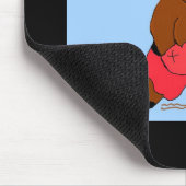 Boxer-Beer in het rood Muismat (Hoek)