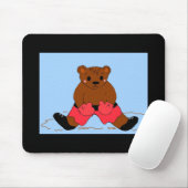 Boxer-Beer in het rood Muismat (Met muis)