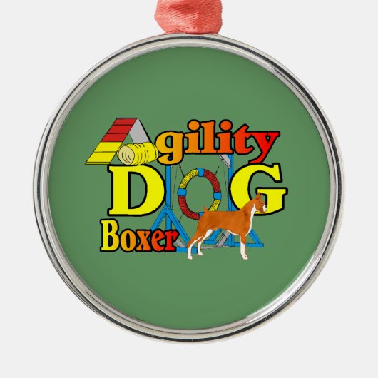 Boxer-behendigheid Metalen Ornament (Voorkant)
