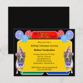 Boxer Birthday Barker Kaart (Voorkant / Achterkant)