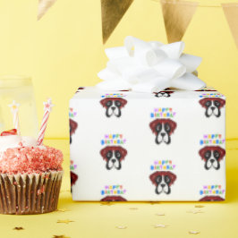 Boxer Birthday Cadeaupapier