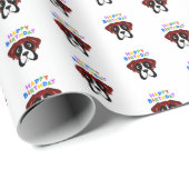 Boxer Birthday Cadeaupapier (Rol Hoek)