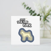 Boxer Blauw Beste Hond Papa Ooit Ik Woof You Kaart (Staand voorkant)