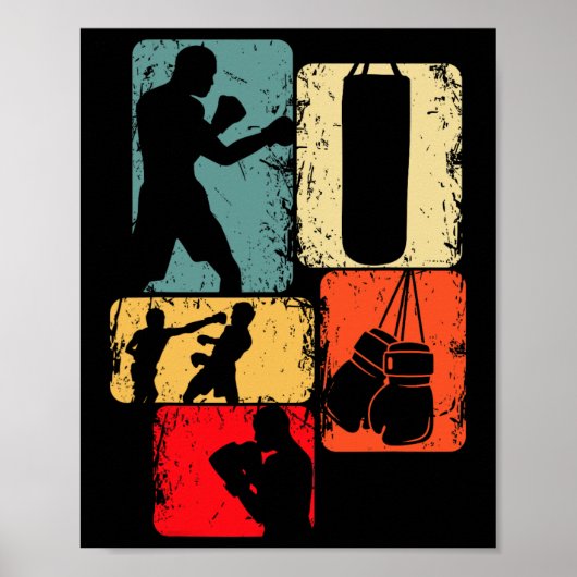 Boxer Boxer Kinder jongens Mannen Poster (Voorkant)