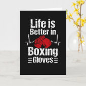 Boxer Boxing Ghandschoenen Boxing Match Martial Ar Kaart (Gele Bloem)
