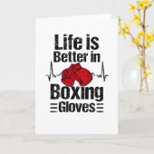 Boxer Boxing Ghandschoenen Boxing Match Martial Ar Kaart (Gele Bloem)