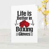 Boxer Boxing Ghandschoenen Boxing Match Martial Ar Kaart (Gele Bloem)