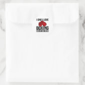 Boxer Boxing Ghandschoenen Boxing Match Martial Ar Ronde Sticker (Tas)