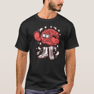 Boxer Brain Fighter Boxing met handschoenen en sch T-shirt