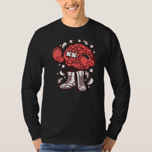 Boxer Brain Fighter Boxing met handschoenen en sch T-shirt