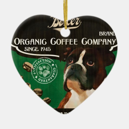 Boxer Brand - Organic Coffee Company Keramisch Ornament (Voorkant)
