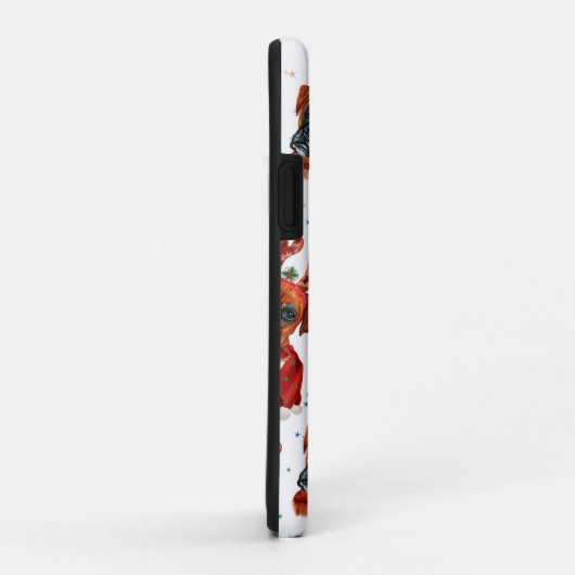 Boxer Breed Waterverf Dog Pattern sterft Kerstmis Case-Mate iPhone Case (Achterkant/rechts)