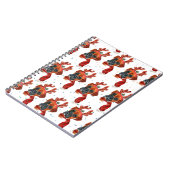 Boxer Breed Waterverf Dog Pattern sterft Kerstmis Notitieboek (Linkerzijde)