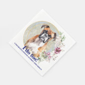Boxer Bruiloft Servetten Met Honden Foto (Hoek)