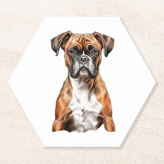 Boxer Buddies Schattige Hondenontwerpen voor Loyal Kartonnen Onderzetters (Voorkant)