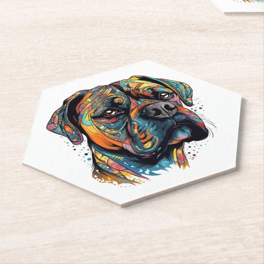 Boxer Buddies Speels Pup Bestand Samenvatting Digi Kartonnen Onderzetters (Schuin)