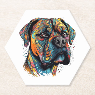 Boxer Buddies Speels Pup Bestand Samenvatting Digi Kartonnen Onderzetters