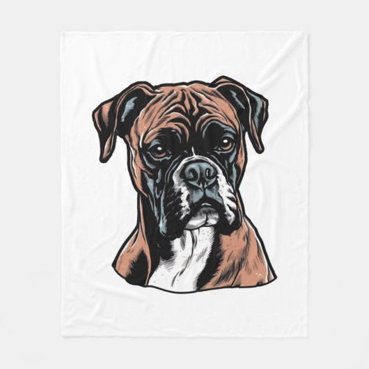 Boxer Buddy Humoristische Beschermende Fleece Deken (Voorkant)