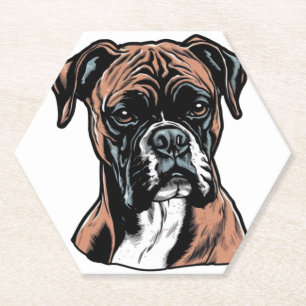 Boxer Buddy Humoristische Beschermende Kartonnen Onderzetters