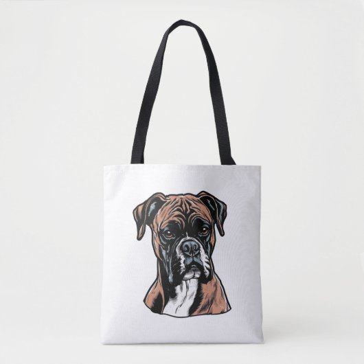 Boxer Buddy Humoristische Beschermende Tote Bag (Voorkant)